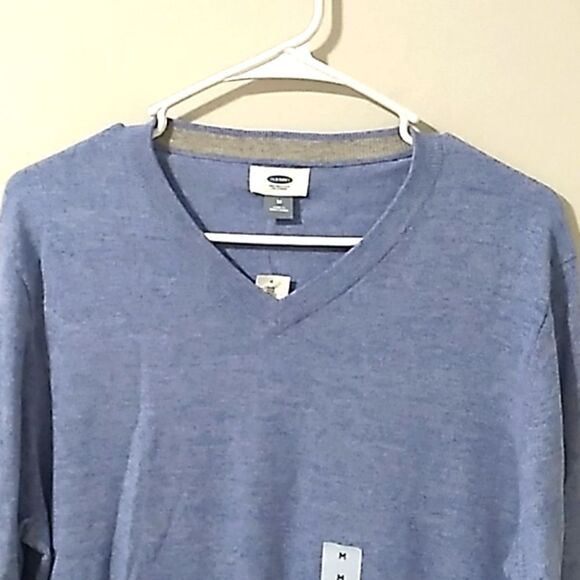 Old Navy Mens Blue V Neck Sweater. NWT - Picture 2 of 8